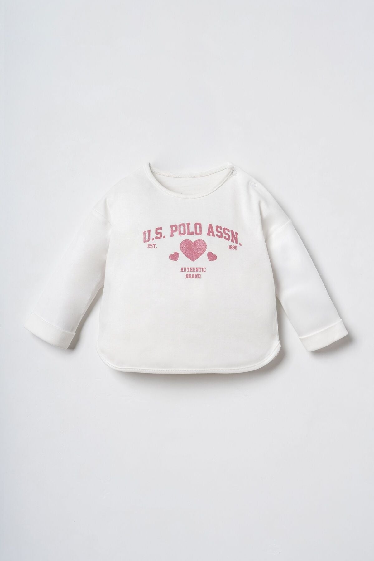 U.S. Polo Assn. Nakışlı Kız Bebek Hırkalı Pembe Uzun Kol Pijama Takım USB3231-C-V1