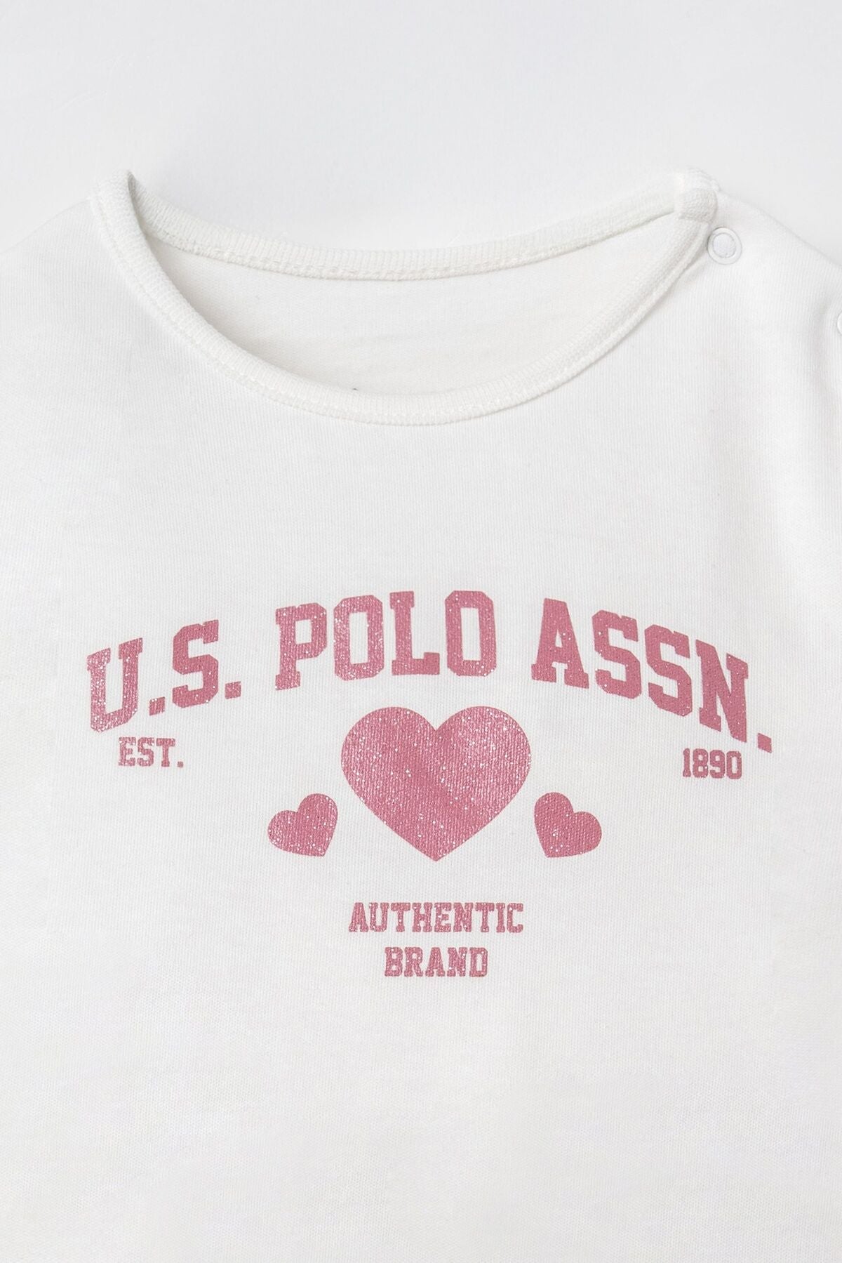 U.S. Polo Assn. Nakışlı Kız Bebek Hırkalı Pembe Uzun Kol Pijama Takım USB3231-C-V1