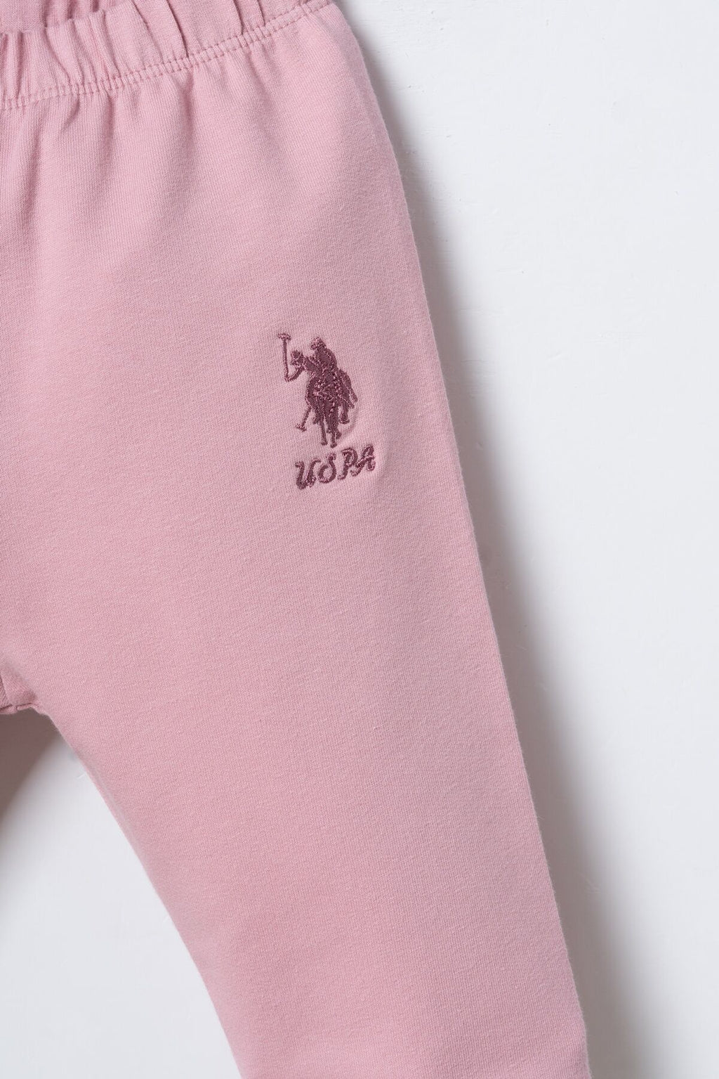 U.S. Polo Assn. Nakışlı Kız Bebek Hırkalı Pembe Uzun Kol Pijama Takım USB3248-C-V1