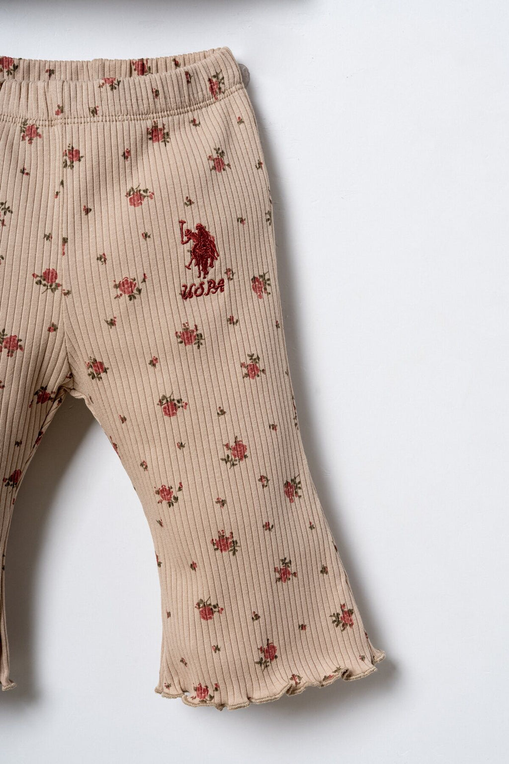 U.S. Polo Assn. Nakışlı Kız Bebek Kahverengi Uzun Kol Pijama Takım USB3251-C-V1