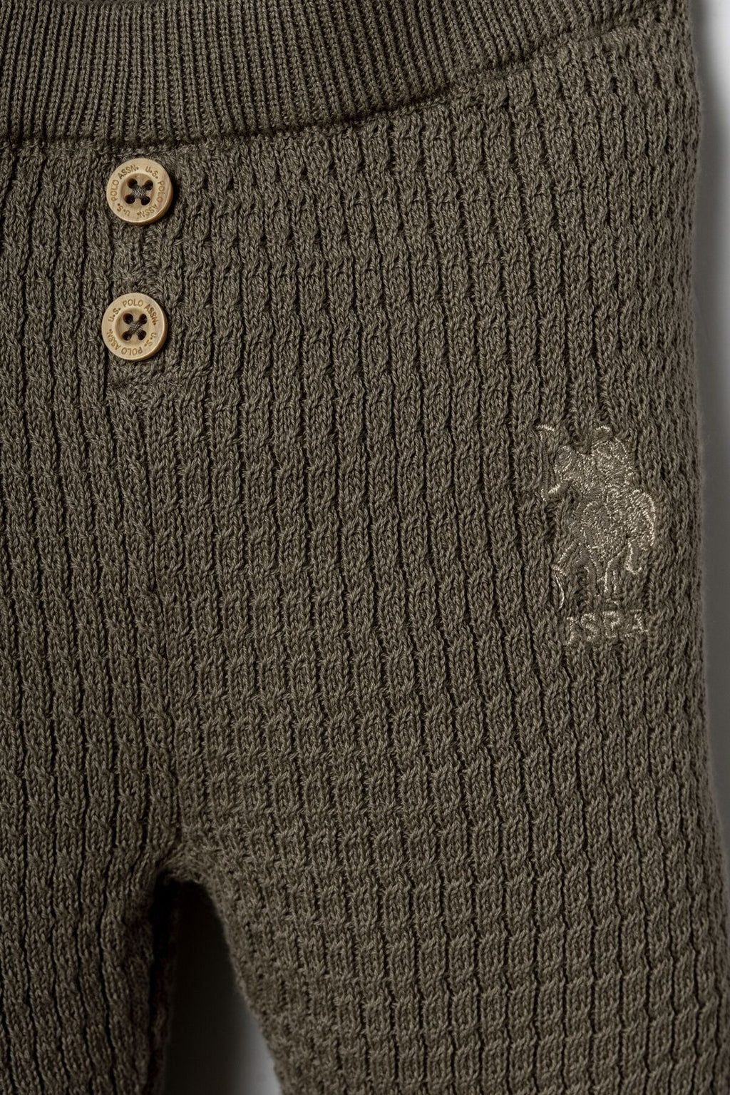 U.S. Polo Assn. Nakışlı Kız Bebek Kahverengi Uzun Kol Pijama Takım USB3263-C-V1