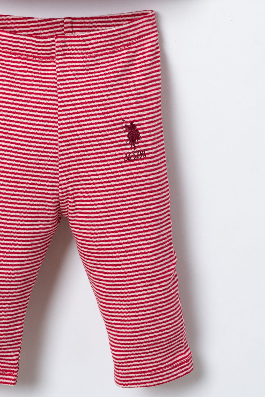 U.S. Polo Assn. Nakışlı Kız Bebek Kırmızı Uzun Kol Pijama Takım USB3242-C-V1