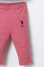 U.S. Polo Assn. Nakışlı Kız Bebek Kırmızı Uzun Kol Pijama Takım USB3242-C-V1