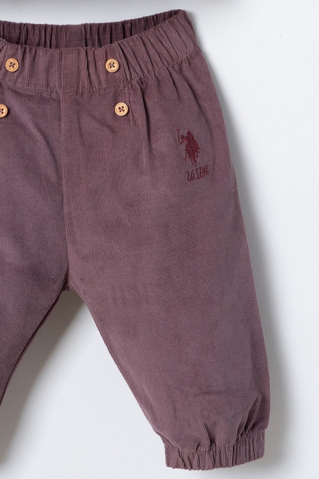 U.S. Polo Assn. Nakışlı Kız Bebek Mor Uzun Kol Pijama Takım USB3215-C-V1
