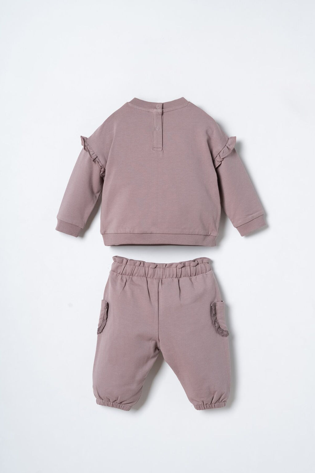 U.S. Polo Assn. Nakışlı Kız Bebek Mor Uzun Kol Pijama Takım USB3219-C-V1