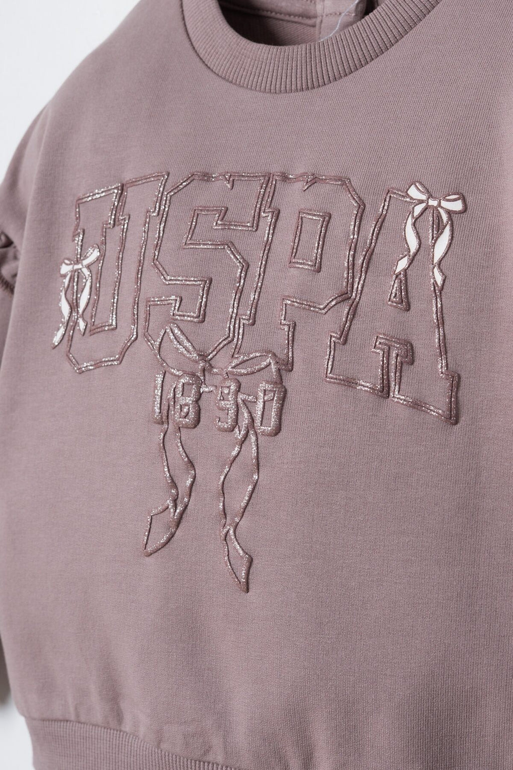 U.S. Polo Assn. Nakışlı Kız Bebek Mor Uzun Kol Pijama Takım USB3219-C-V1
