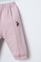 U.S. Polo Assn. Nakışlı Kız Bebek Pembe Uzun Kol Pijama Takım USB3245-C-V3