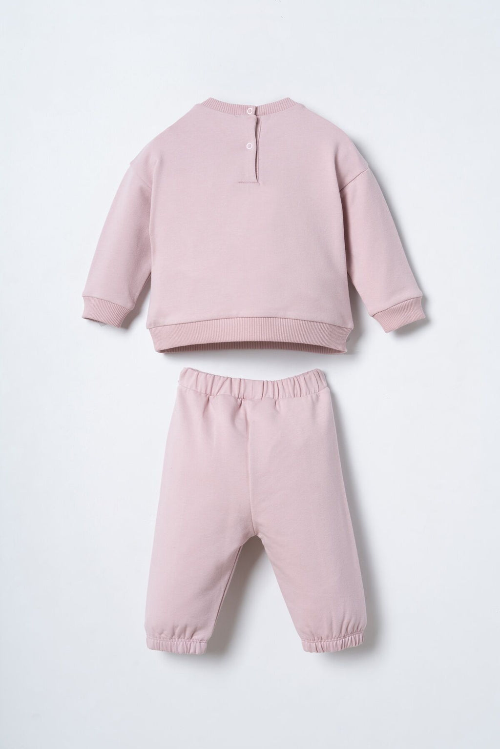 U.S. Polo Assn. Nakışlı Kız Bebek Pembe Uzun Kol Pijama Takım USB3245-C-V3