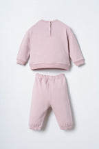 U.S. Polo Assn. Nakışlı Kız Bebek Pembe Uzun Kol Pijama Takım USB3245-C-V3