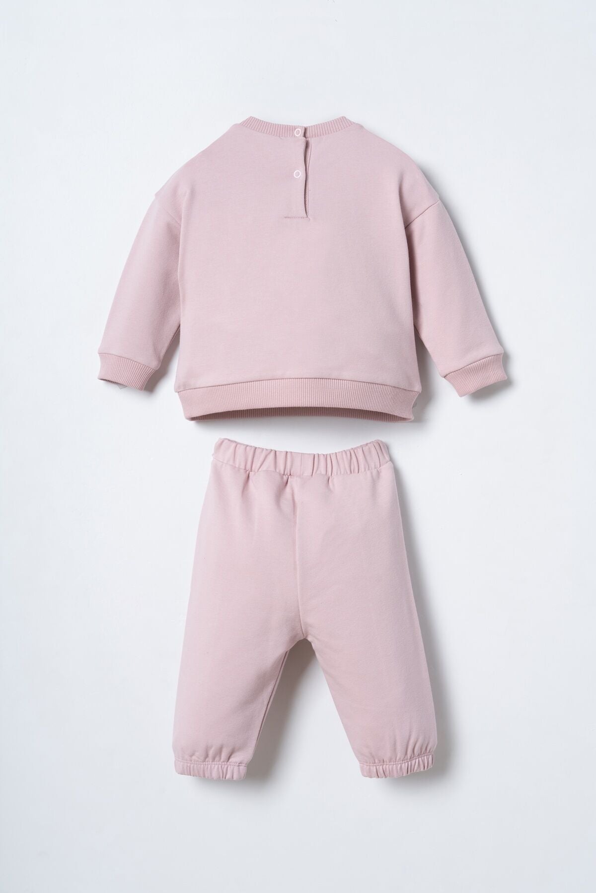 U.S. Polo Assn. Nakışlı Kız Bebek Pembe Uzun Kol Pijama Takım USB3245-C-V3