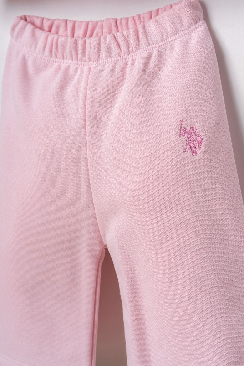 U.S. Polo Assn. Nakışlı Kız Bebek Pembe Uzun Kol Pijama Takım USB3246-C-V2