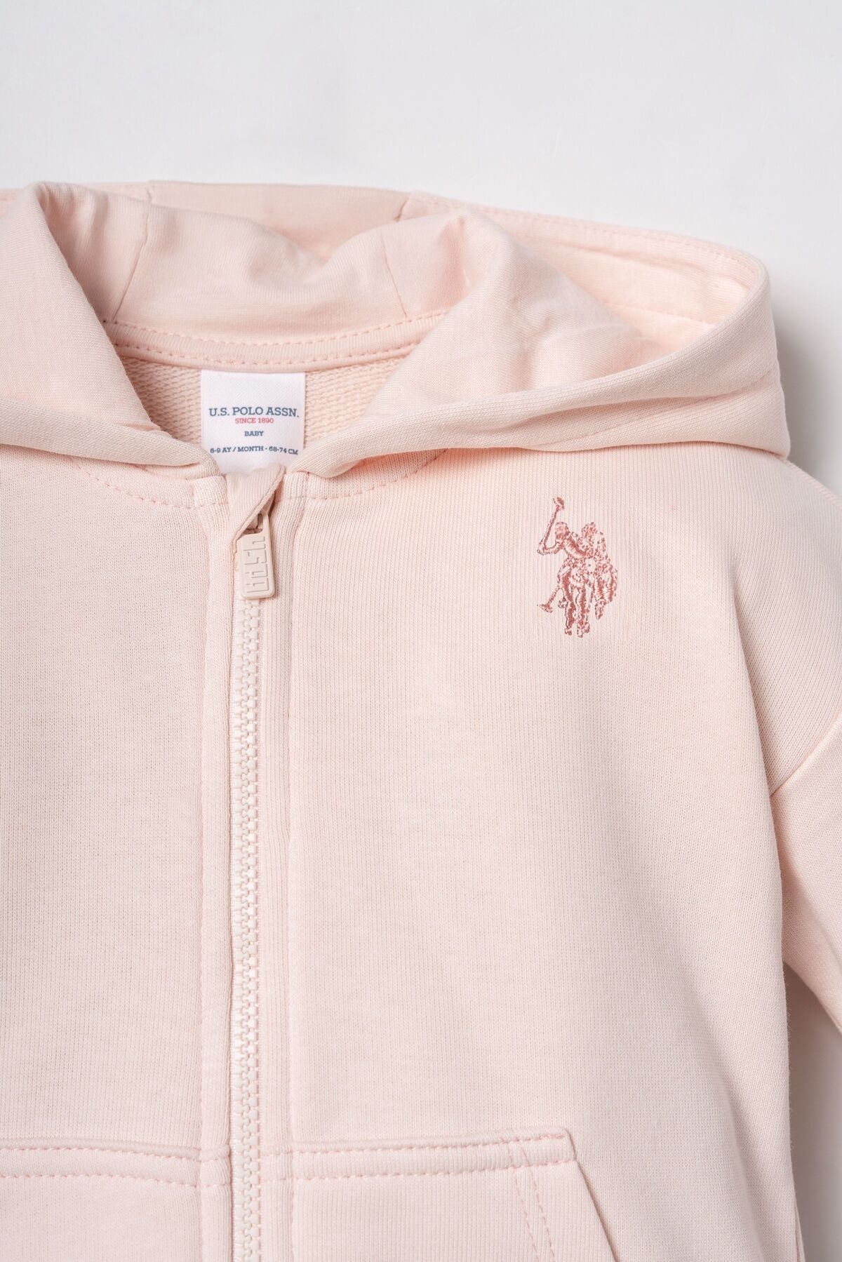 U.S. Polo Assn. Nakışlı Kız Bebek Pembe Uzun Kol Pijama Takım USB3246-C-V3 Ürün ikincil görseli