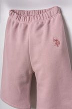 U.S. Polo Assn. Nakışlı Kız Bebek Pembe Uzun Kol Pijama Takım USB3246-C-V4