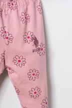 U.S. Polo Assn. Nakışlı Kız Bebek Pembe Uzun Kol Pijama Takım USB3247-C-V1