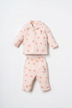 U.S. Polo Assn. Nakışlı Kız Bebek Turuncu Gömlek Pijama Takımı USB3221-C-V1
