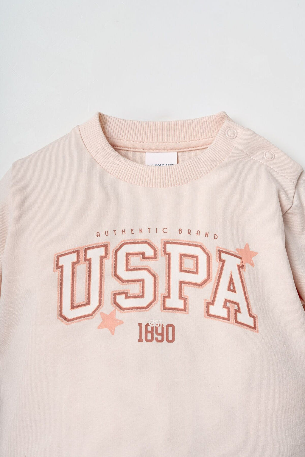 U.S. Polo Assn. Nakışlı Kız Bebek Turuncu Uzun Kol Pijama Takım USB3224-C-V1