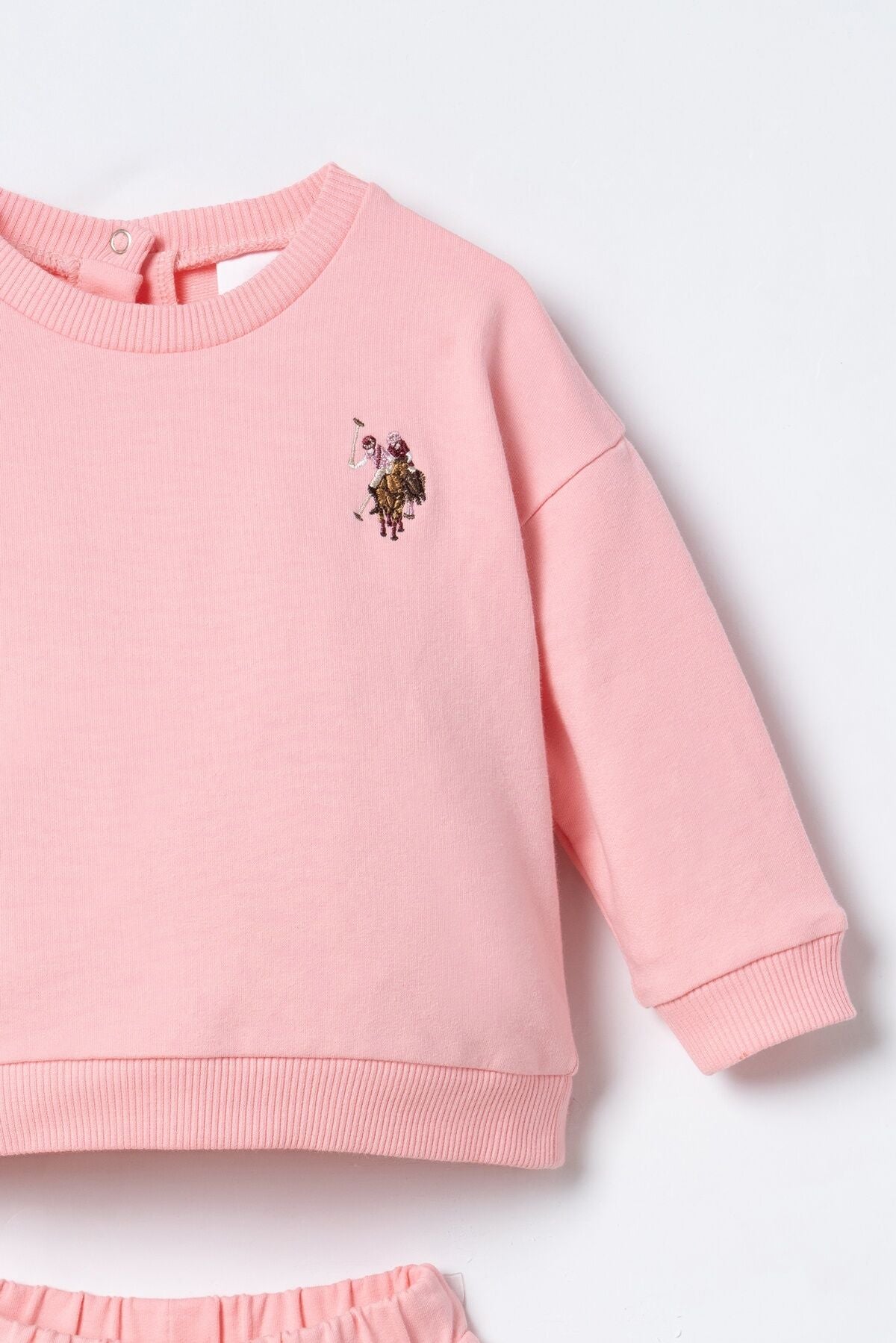 U.S. Polo Assn. Nakışlı Kız Bebek Turuncu Uzun Kol Pijama Takım USB3245-C-V1 Ürün ikincil görseli