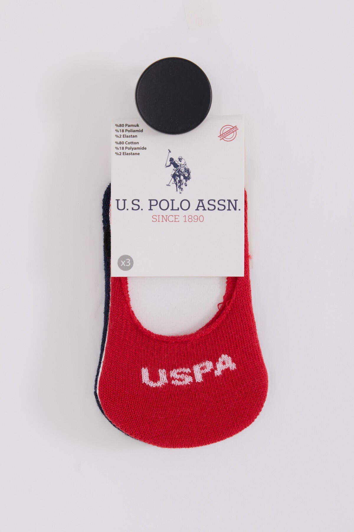 U.S. Polo Assn. Erkek Bebek Pigment Baskılı Yazlık Regular Fit Beyaz Çorap USB2601-C-V1 Ürün ana görseli