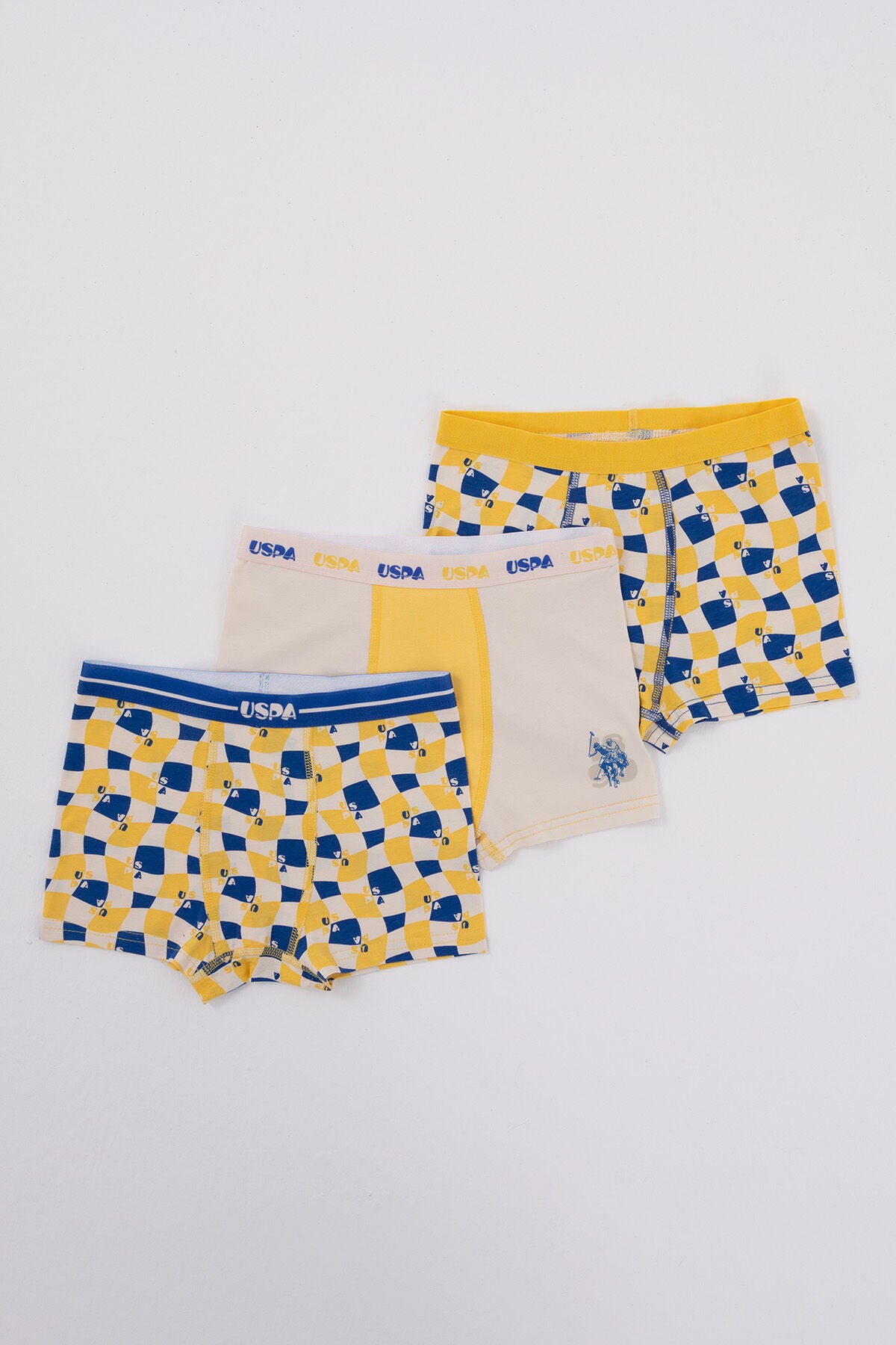 U.S. Polo Assn. Erkek Çocuk Pigment Baskılı Yazlık Regular Fit Krem Boxer US2111-C-V1 Ürün ana görseli