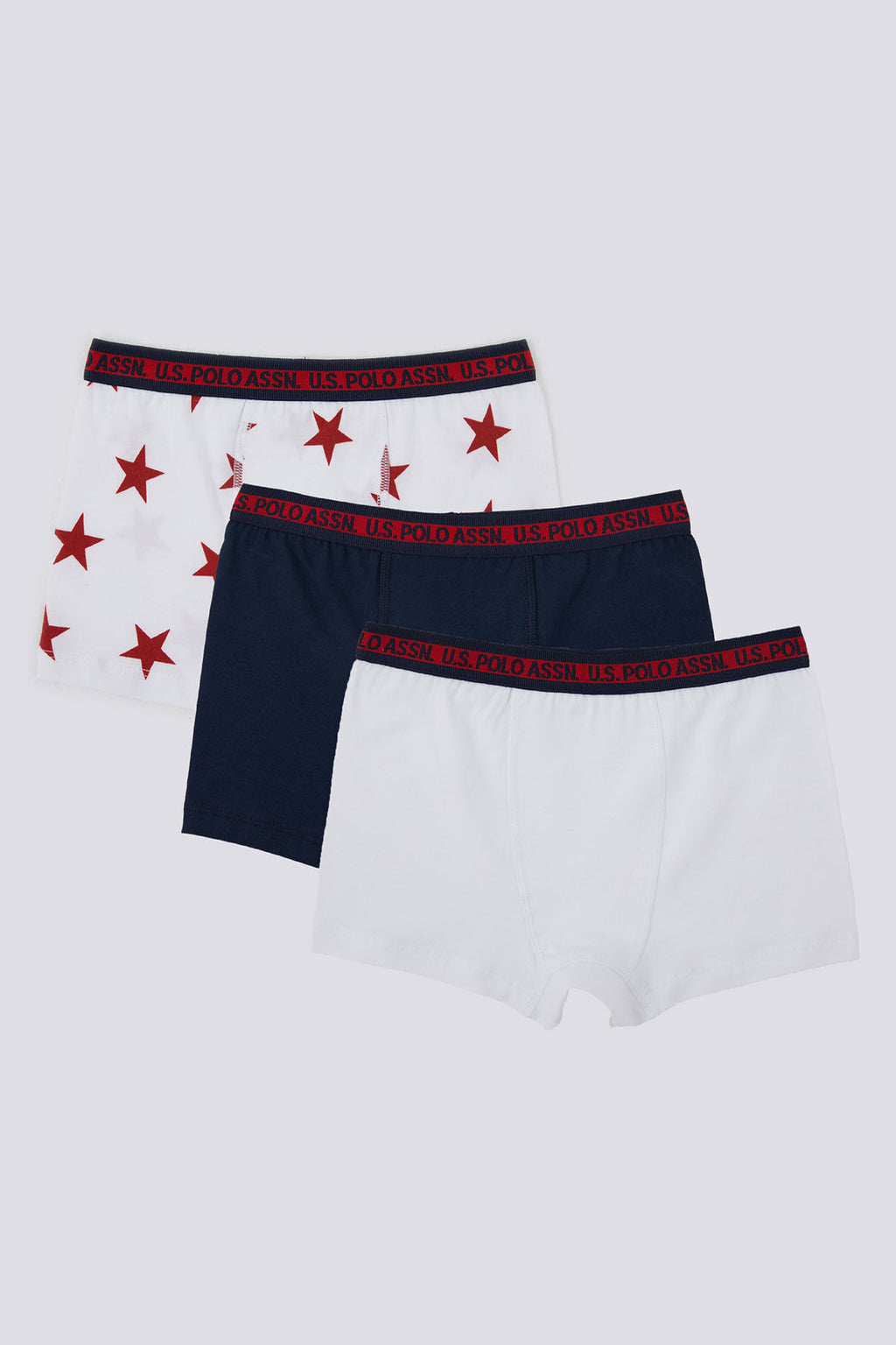 U.S. Polo Assn. Erkek Çocuk Pigment Baskılı Kışlık Regular Fit Beyaz Boxer US1378-C-V2