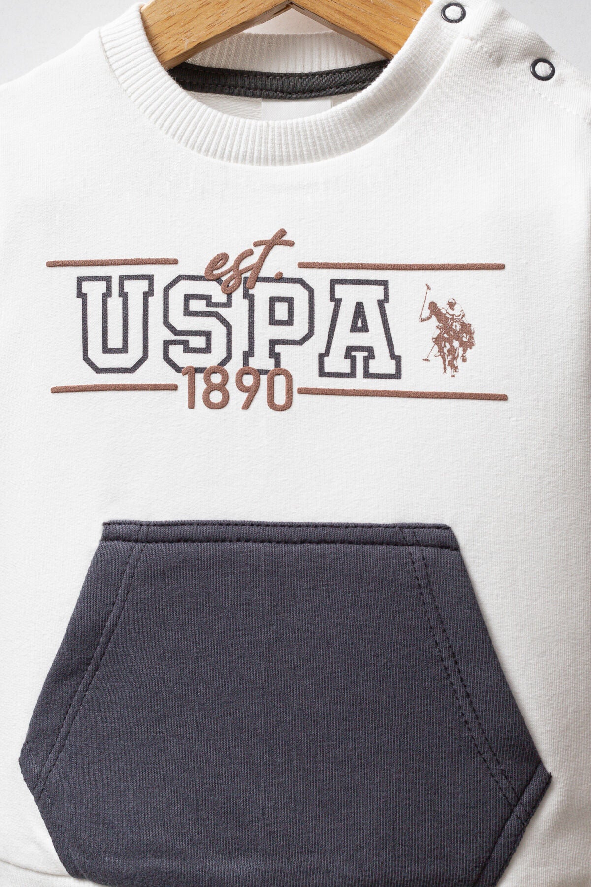 U.S. Polo Assn. Erkek Bebek Kışlık Regular Fit Beyaz Bebek Takımı USB2560-C-V1 Ürün ikincil görseli