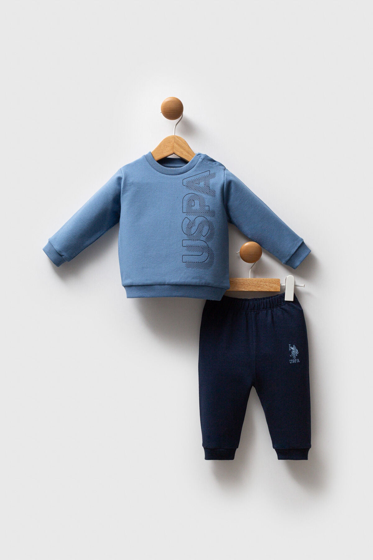 U.S. Polo Assn. Erkek Bebek Kışlık Regular Fit Mavi Bebek Takımı USB2556-C-V2 Ürün ana görseli