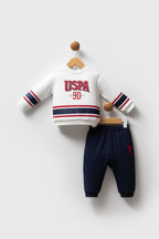U.S. Polo Assn. Erkek Bebek Kışlık Regular Fit Beyaz Bebek Takımı USB2569-C-V1