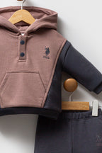 U.S. Polo Assn. Erkek Bebek Kışlık Regular Fit Kahverengi Bebek Takımı USB2559-C-V1