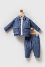 U.S. Polo Assn. Erkek Bebek Kışlık Regular Fit Mavi Bebek Takımı USB2597-C-V1
