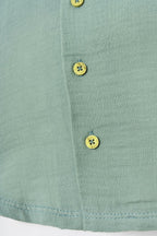 U.S. Polo Assn. Erkek Bebek Gömlek Yaka Nakışlı Yazlık Regular Fit Yeşil Bebek Takımı USB2947-C-V4
