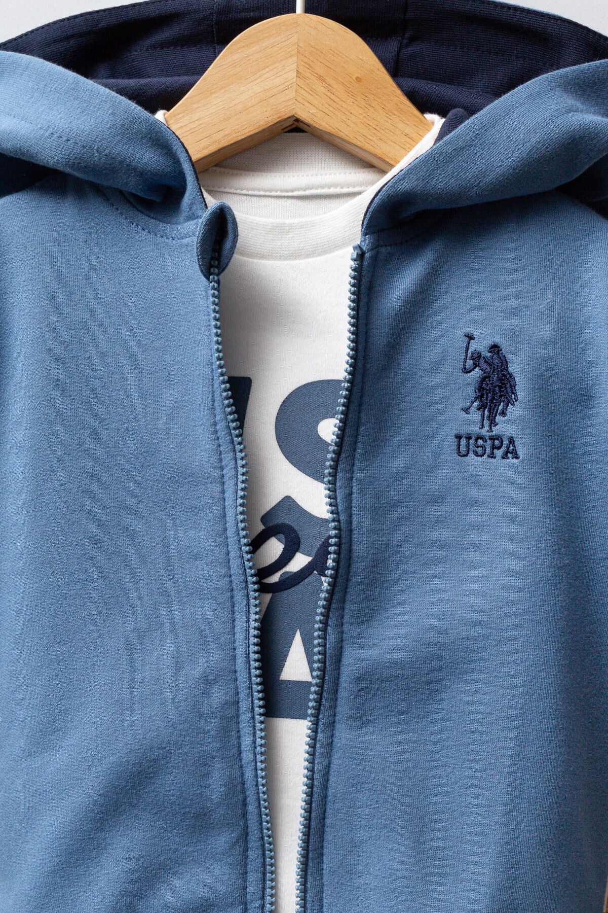 U.S. Polo Assn. Erkek Bebek Kışlık Regular Fit Mavi Bebek Takımı USB2558-C-V2