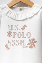 U.S. Polo Assn. Kız Bebek Kışlık Regular Fit Beyaz Bebek Takımı USB2722-C-V1