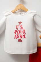 U.S. Polo Assn. Kız Bebek Kışlık Regular Fit Beyaz Bebek Takımı USB2736-C-V1