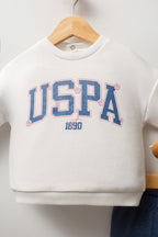 U.S. Polo Assn. Kız Bebek Kışlık Regular Fit Beyaz Bebek Takımı USB2774-C-V1