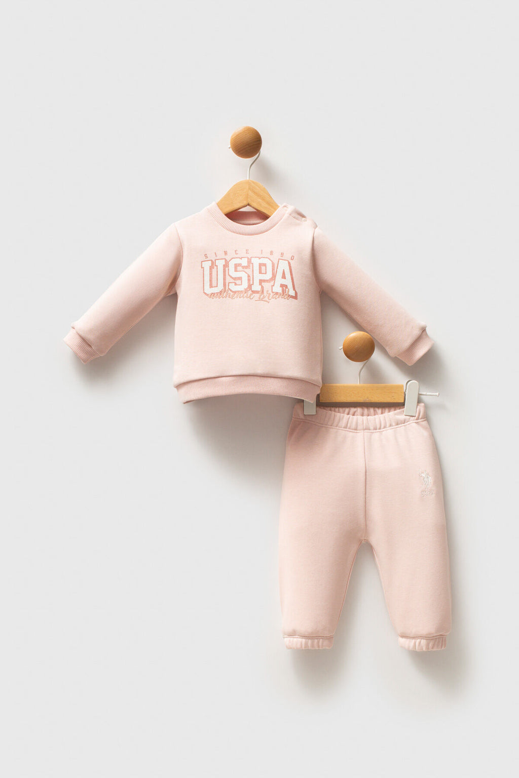 U.S. Polo Assn. Kız Bebek Kışlık Regular Fit Pembe Bebek Takımı USB2742-C-V1