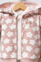 U.S. Polo Assn. Kız Bebek Kışlık Regular Fit Pembe Bebek Takımı USB2771-C-V1