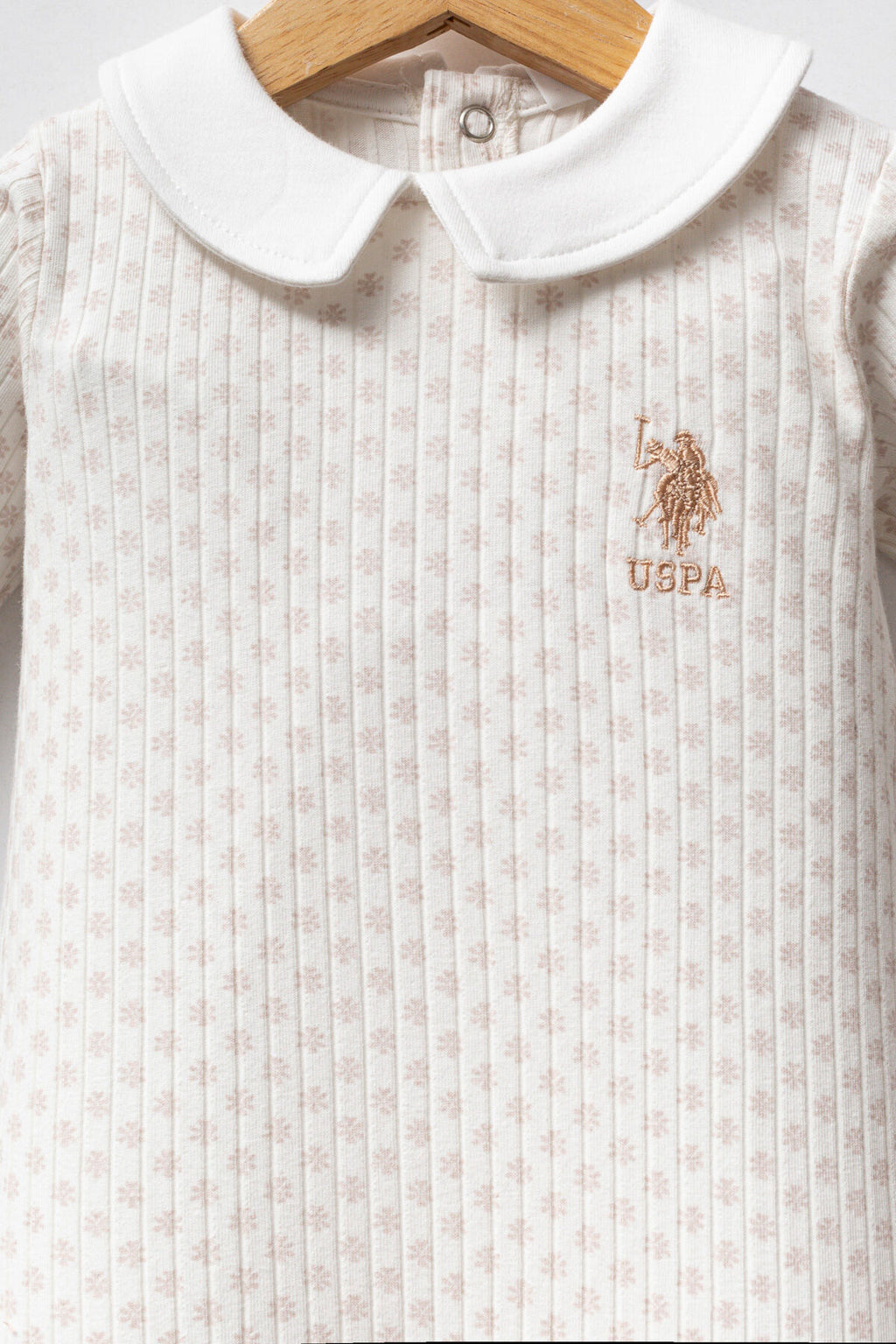 U.S. Polo Assn. Kýz Bebek Kýþlýk Regular Fit Beyaz Tulum USB2720-C-V1
