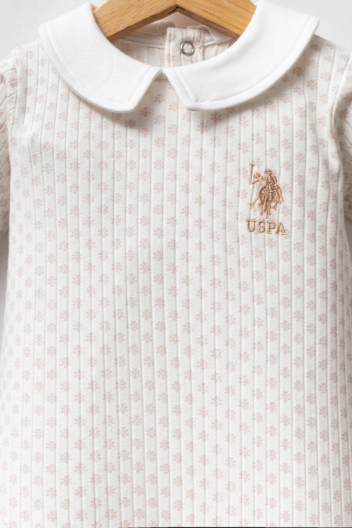 U.S. Polo Assn. Kýz Bebek Kýþlýk Regular Fit Beyaz Tulum USB2720-C-V1