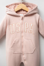 U.S. Polo Assn. Kız Bebek Kışlık Regular Fit Pembe Tulum USB2745-C-V1