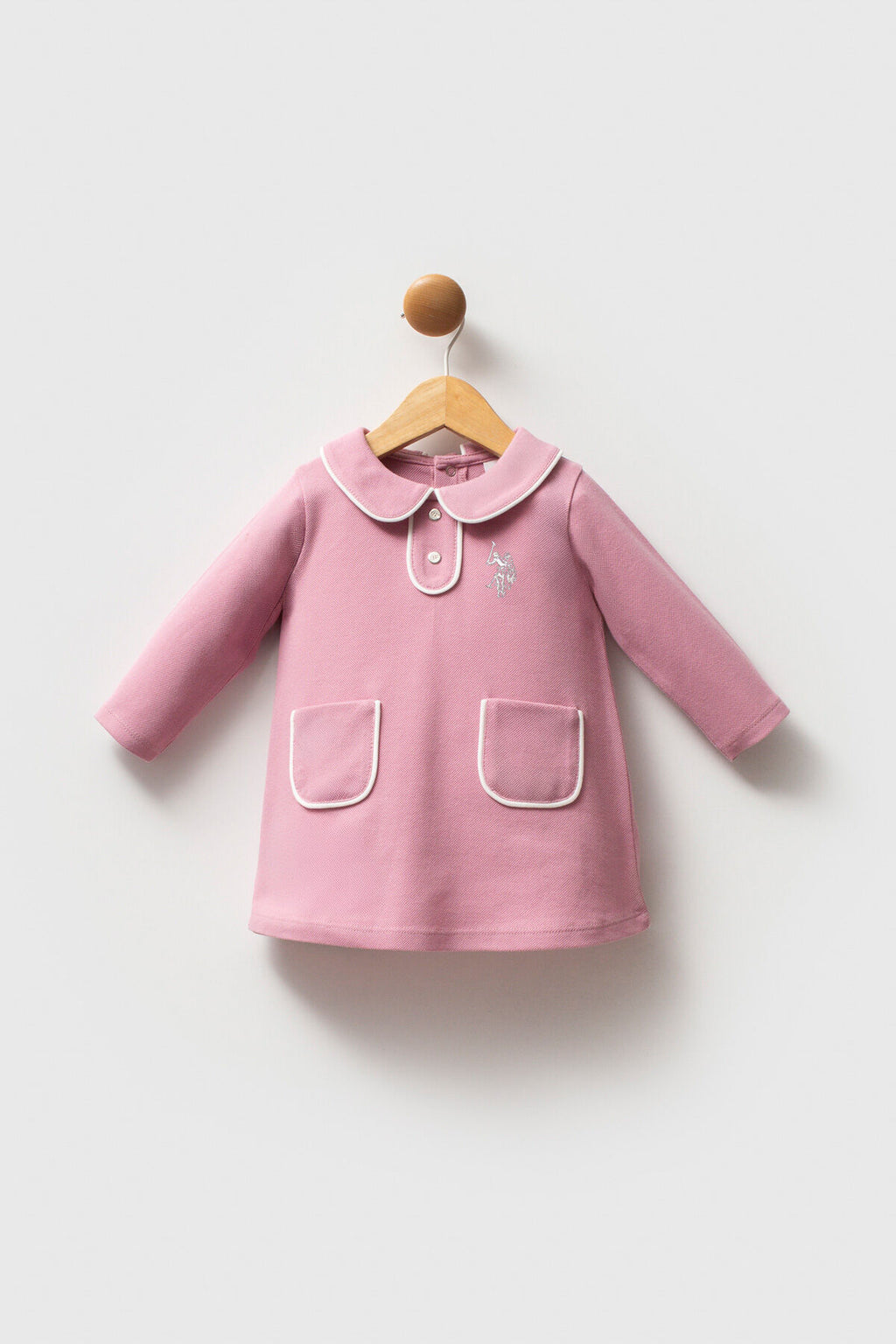 U.S. Polo Assn. Kýz Bebek Kýþlýk Regular Fit Pembe Elbise USB2740-C-V4