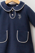 U.S.POLO ASSN KIZ BEBEK PİKE ELBİSE