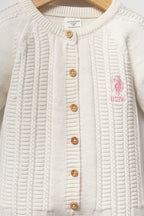 U.S. Polo Assn. Kız Bebek Kışlık Regular Fit Krem Tulum USB2784-C-V2