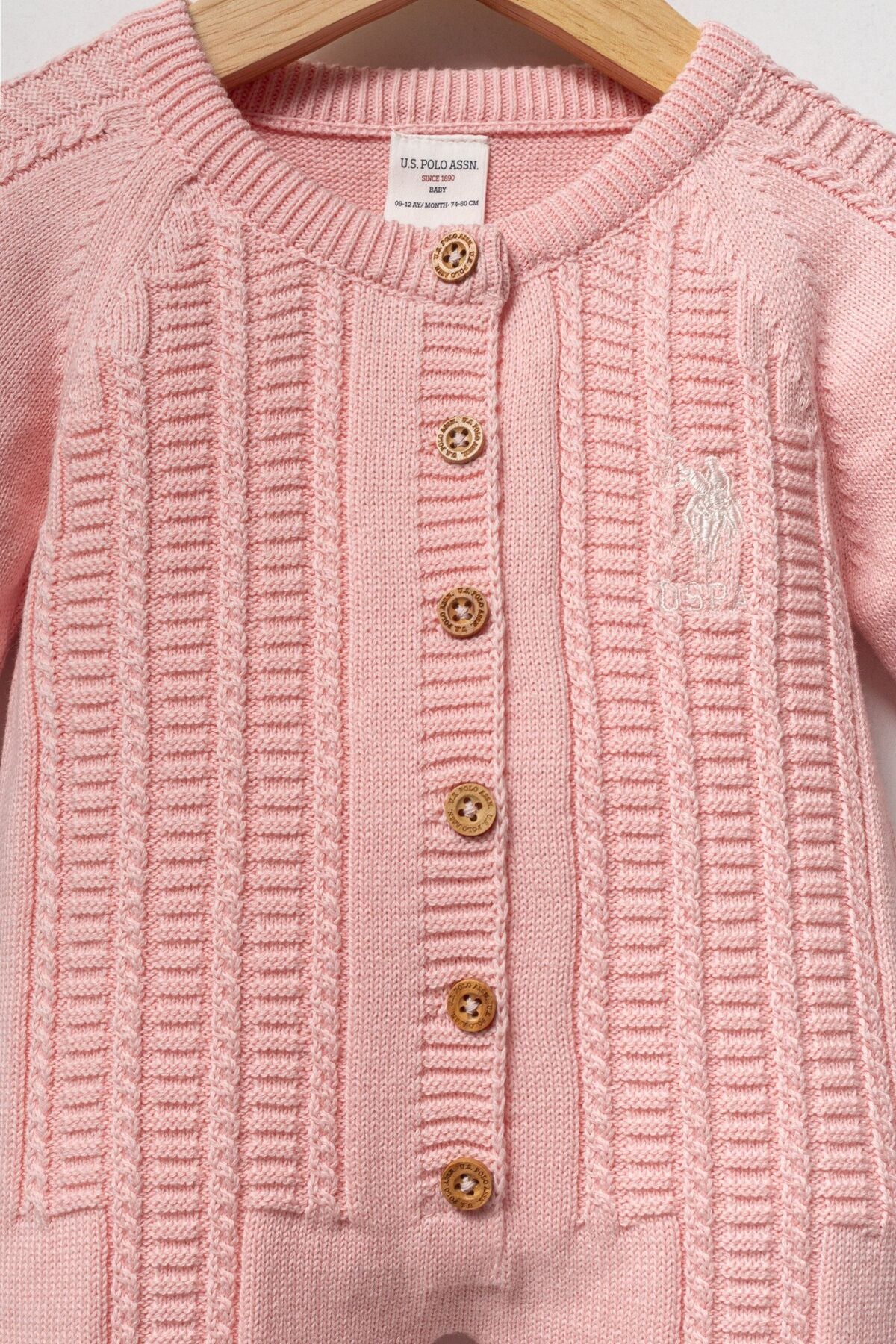 U.S. Polo Assn. Kız Bebek Kışlık Regular Fit Pembe Tulum USB2784-C-V1